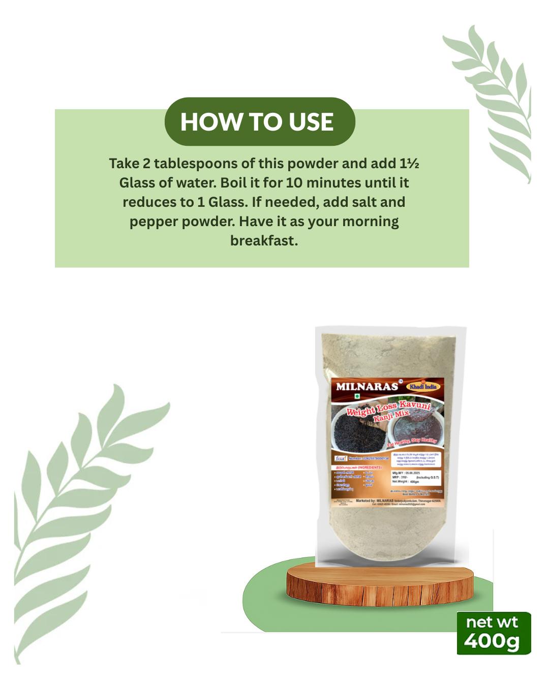 Weight Loss Kavuni Kanji Mix