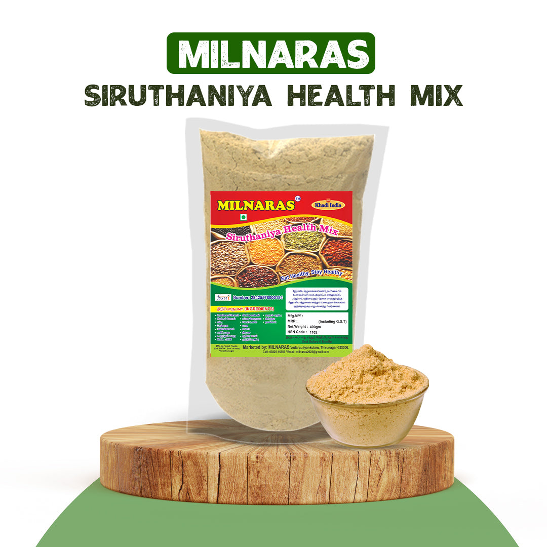 Everyday Nutrition Combo Siruthaniya Health Mix Powder + Kollu Idly Podi